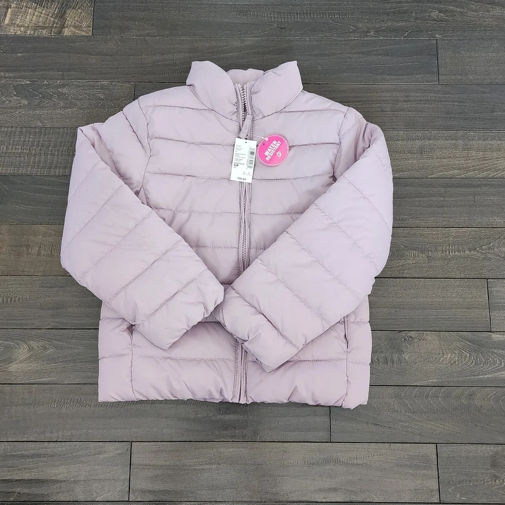 Childrens Place Girls' Puff Jacket in Light Lavender WATER RESISTANT